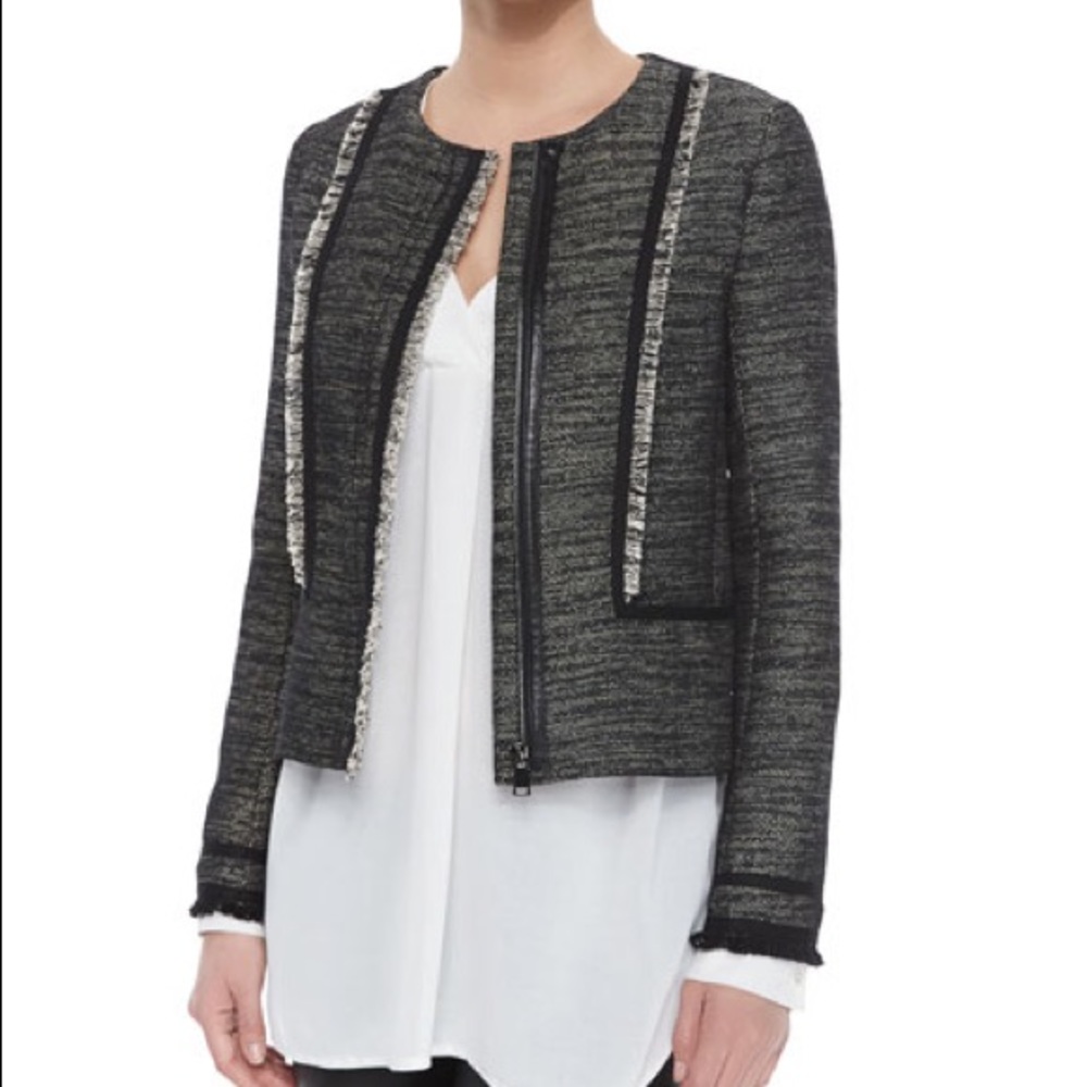 Vince Fringe-Trim Bouclé Jacket ($495)